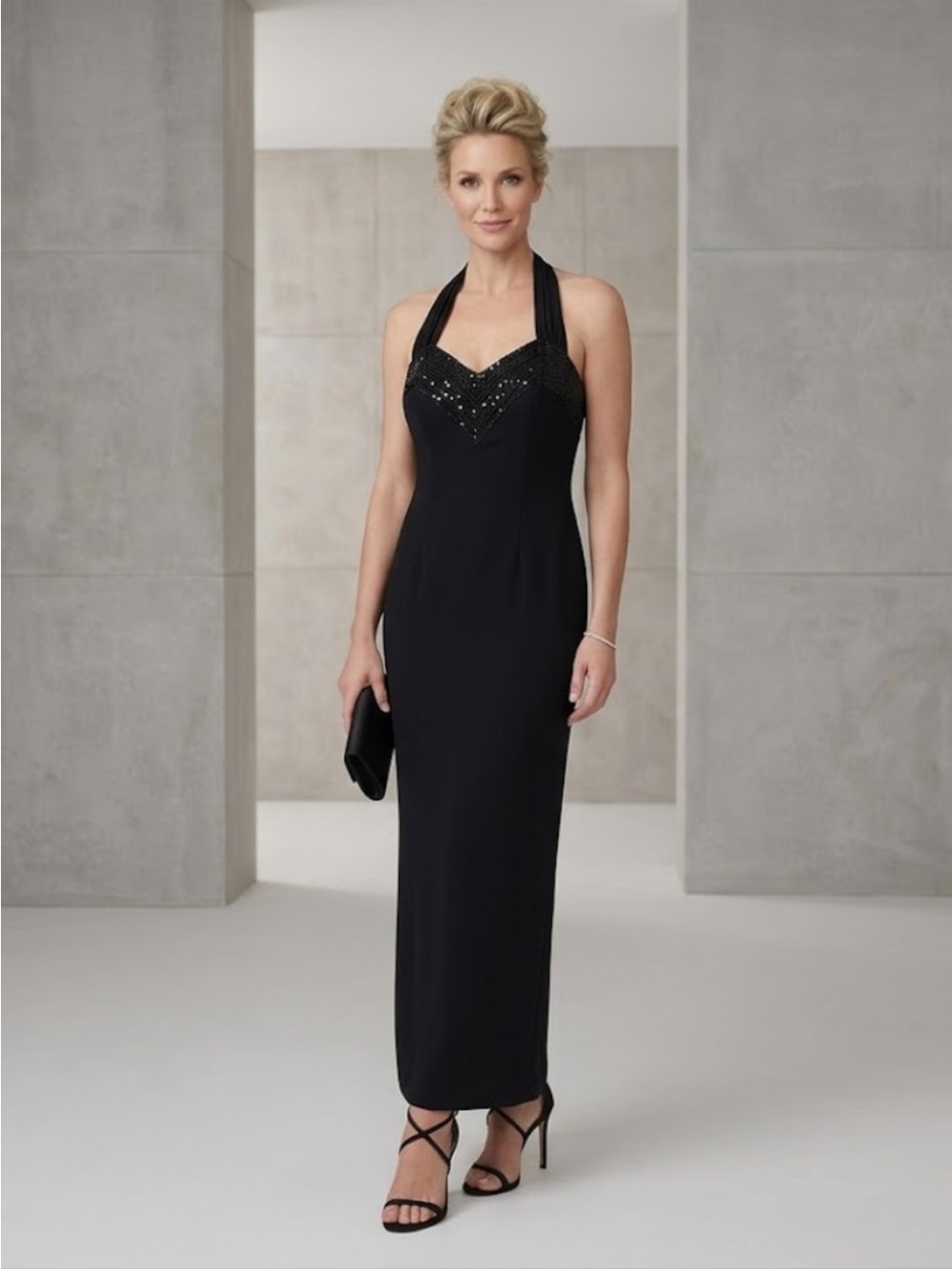🔴 LE SIEN-NY Couture 2-Piece Evening Set- Dress & Jacket- Size 14